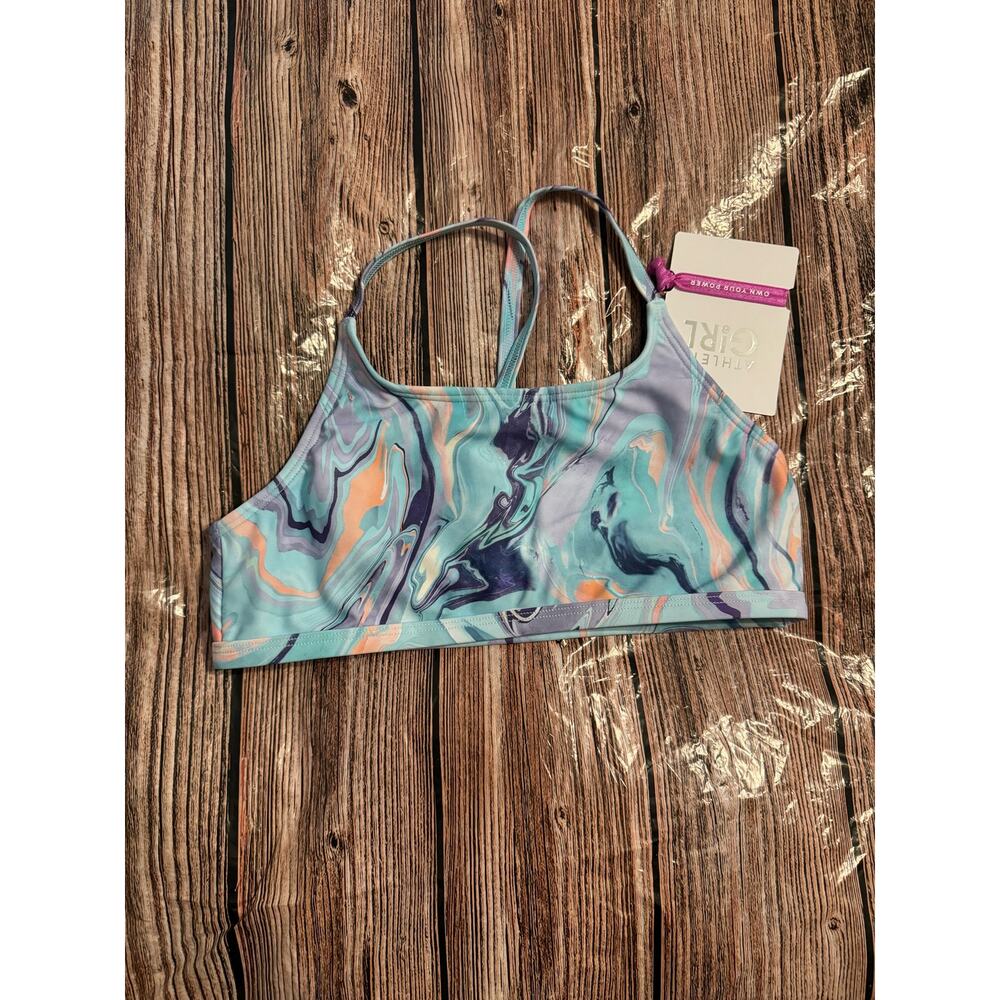 ATHLETA GIRL OCEAN MARBLE BIKINI TOP